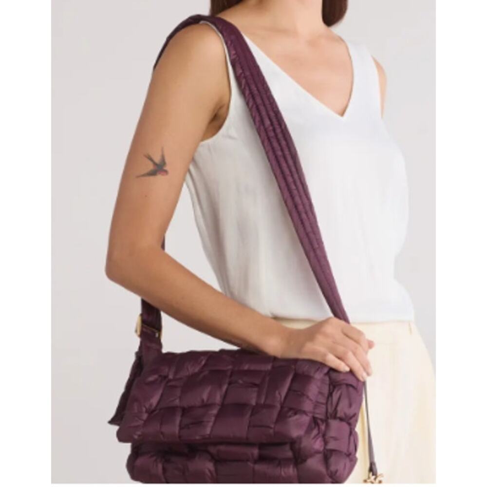 Sam Edelman Plum Quilted Crossbody Bag